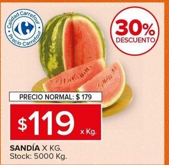 Carrefour Maxi Sandía x kg oferta