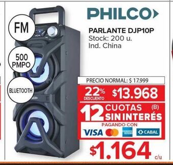 Carrefour Maxi Parlantes philco oferta