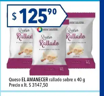 Hergo Queso El Amanecer Rallado Sobre x 40 g, oferta
