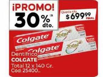 Diarco Dentifrico colgate total 12 oferta