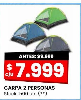 Changomas Carpa 2 personas oferta