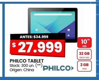 Changomas Philco tablet oferta