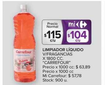 Carrefour Market Carrefour Limpiador Líquido V/Fragancias x 1800cc oferta