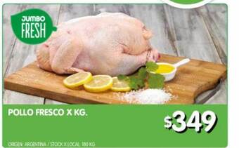 Jumbo Pollo fresco x kg oferta