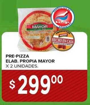 Supermercados Mayor Pre-pizza elab. propia mayor oferta