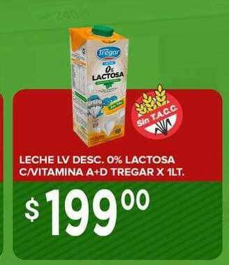 Supermercados Mayor Leche lv desc. 0% lactosa c-vitamina a+d tregar oferta
