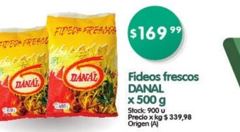 Supermercados Buenos Días Fideos Frescos Danal x 500g oferta