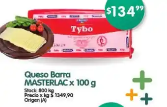 Supermercados Buenos Días Queso Barra Masterlac x 100 g oferta