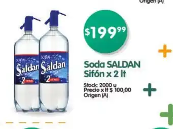 Supermercados Buenos Días Soda Saldan Sifón x 2 lt oferta