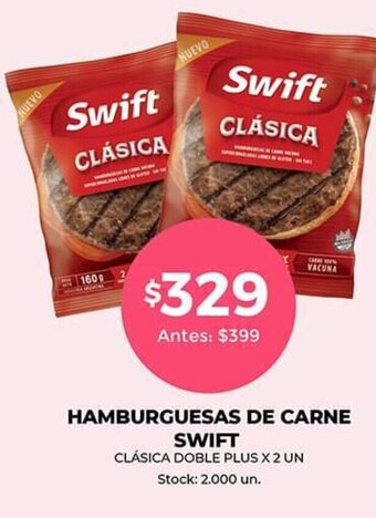 Supermercados Tadicor Hamburguesas De Carne Swift oferta