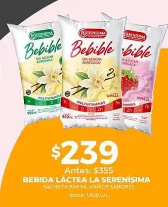 Supermercados Tadicor Bebida Lactea La Serenísima oferta