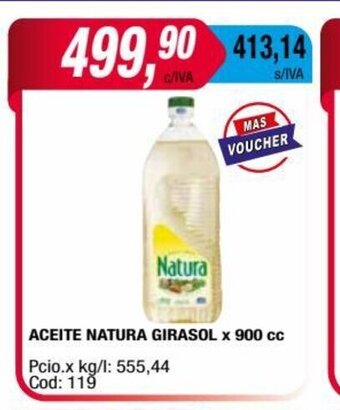 Maxiconsumo Aceite Natura Girasol x 900cc oferta