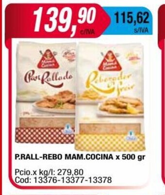 Maxiconsumo P.Rall-Rebo Mam. Cocina x 500gr oferta
