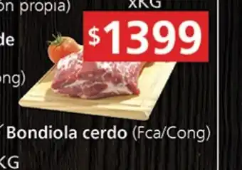 Supermercados Aiello Bondiola Cerdo oferta