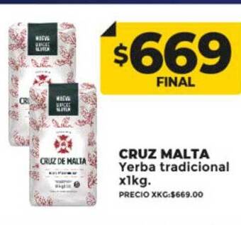 Supermayorista Vital Cruz malta yerba tradicional oferta