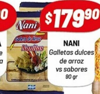 Almacor Nani Galletas Dulces de arroz vs sabores 90 gr. oferta