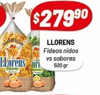 Almacor Llorens Fideos Nidos Vs Sabores 500 gr. oferta