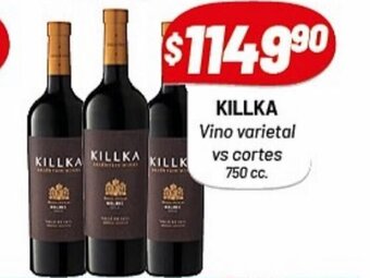 Almacor Killka Vino Varietal vs. Cortes 750 cc oferta