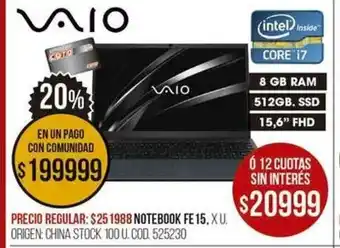 Coto Notebook FE 15 oferta