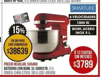 Coto Batidora Con Bowl SL-SB0037R oferta