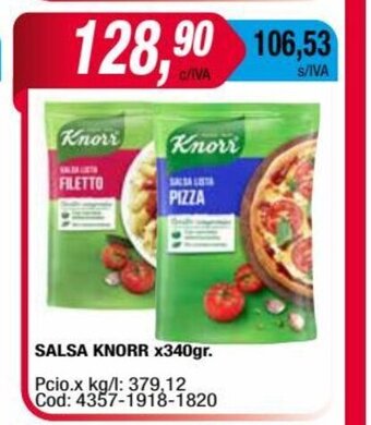 Maxiconsumo Salsa Knorr x 340gr oferta