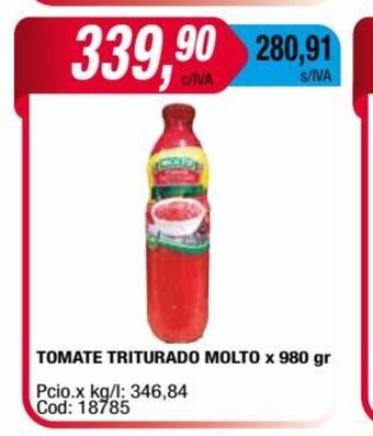 Maxiconsumo Tomate Triturado Molto x 980gr oferta