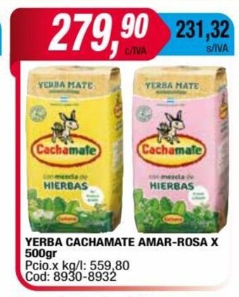 Maxiconsumo Yerba Cachamate Amar-Rosa x 500gr oferta