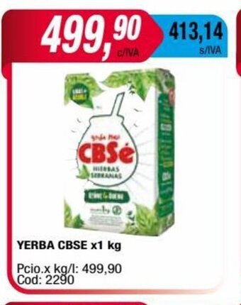 Maxiconsumo Yerba CBSE x 1kg oferta
