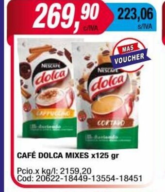 Maxiconsumo Café Dolca Mixes x 125gr oferta