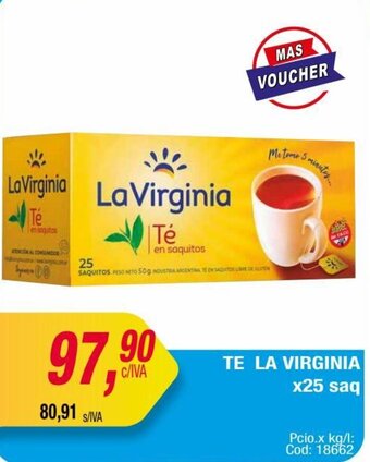 Maxiconsumo Te La Virginia x 25 Saq oferta
