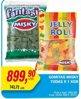 Maxiconsumo Gomitas Misky Todas x 1kgr oferta