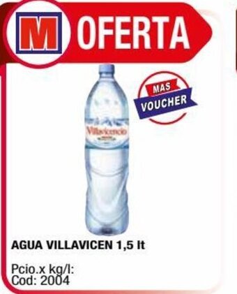 Maxiconsumo Agua Villavicen 1.5lt oferta