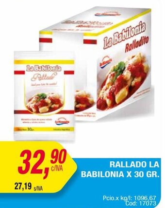 Maxiconsumo Rallado La Babilonia x 30gr oferta