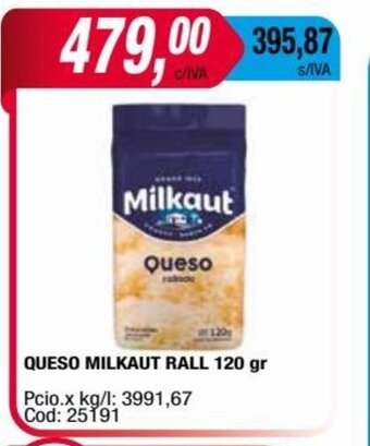 Maxiconsumo Queso Milkaut Rall 120gr oferta