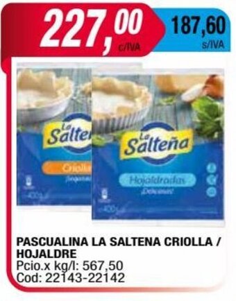 Maxiconsumo Pascualina La Saltena Criolla / Hojaldre oferta