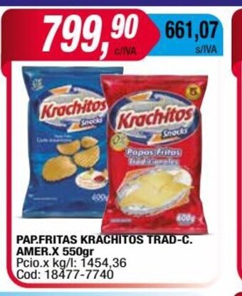 Maxiconsumo Pap. Fritas Krachitos Trad-C Amer. x 550gr oferta
