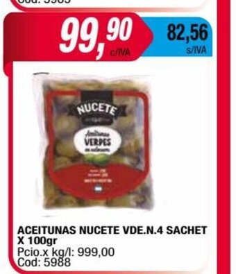 Maxiconsumo Aceitunas Nucete Vde.N.4 Sachet x 100gr oferta