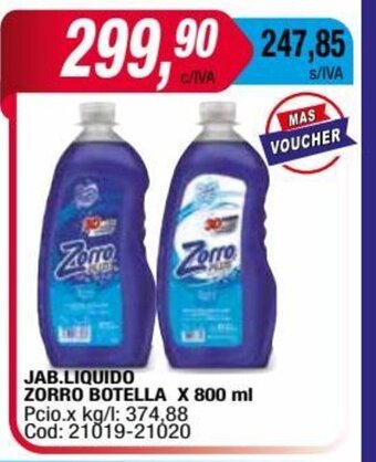 Maxiconsumo Jab. Liquido Zorro Botella x 800ml oferta