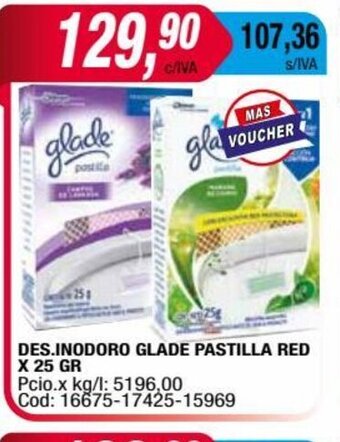 Maxiconsumo Des. Inodoro Glade Pastilla Red x 25gr oferta