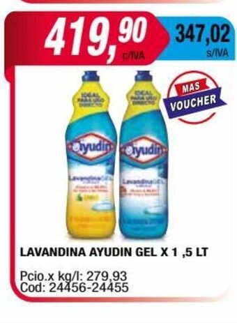 Maxiconsumo Lavandina Ayudin Gel x 1.5lt oferta