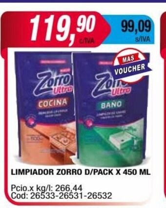 Maxiconsumo Limpiador Zorro D/Pack x 450ml oferta
