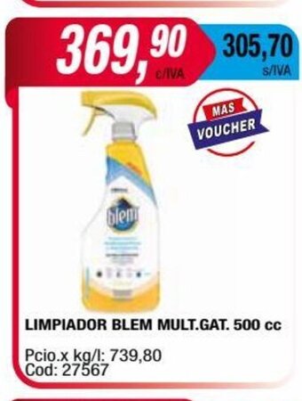 Maxiconsumo Limpiador Blem Mult. Gat. 500cc oferta
