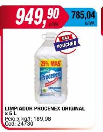 Maxiconsumo Limpiador Procenex Original x 5L oferta