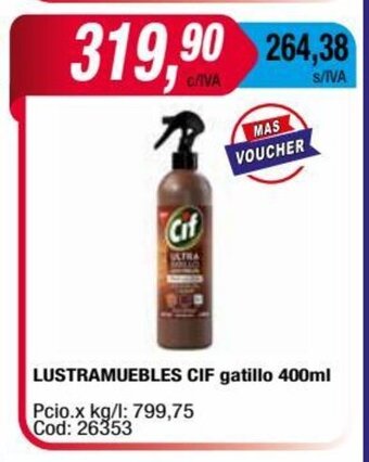 Maxiconsumo Lustramuebles Cif Gatillo 400ml oferta