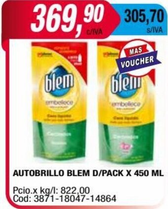 Maxiconsumo Autobrillo Blem d/pack x 450ml oferta