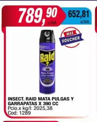 Maxiconsumo Insect. Raid Mata Pulgas Y Garrapatas x 390cc oferta