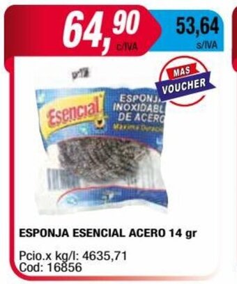 Maxiconsumo Esponja Esencial Acero 14gr oferta