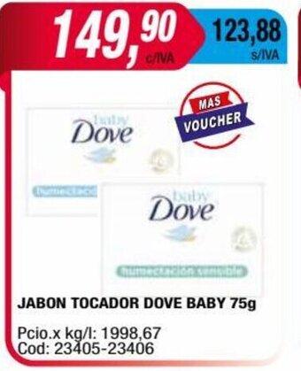 Maxiconsumo Jabon Tocador Dove Baby 75g oferta