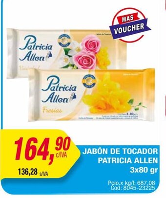 Maxiconsumo Jabón de Tocador Patricia Allen 3 x 80gr oferta