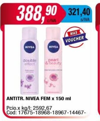 Maxiconsumo Antitr. Nivea Fem x 150ml oferta